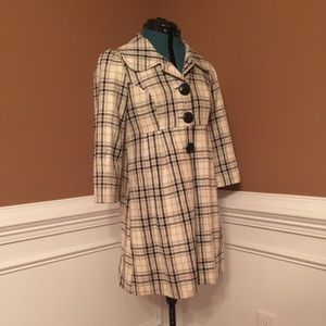 Size XS Plaid pea coat